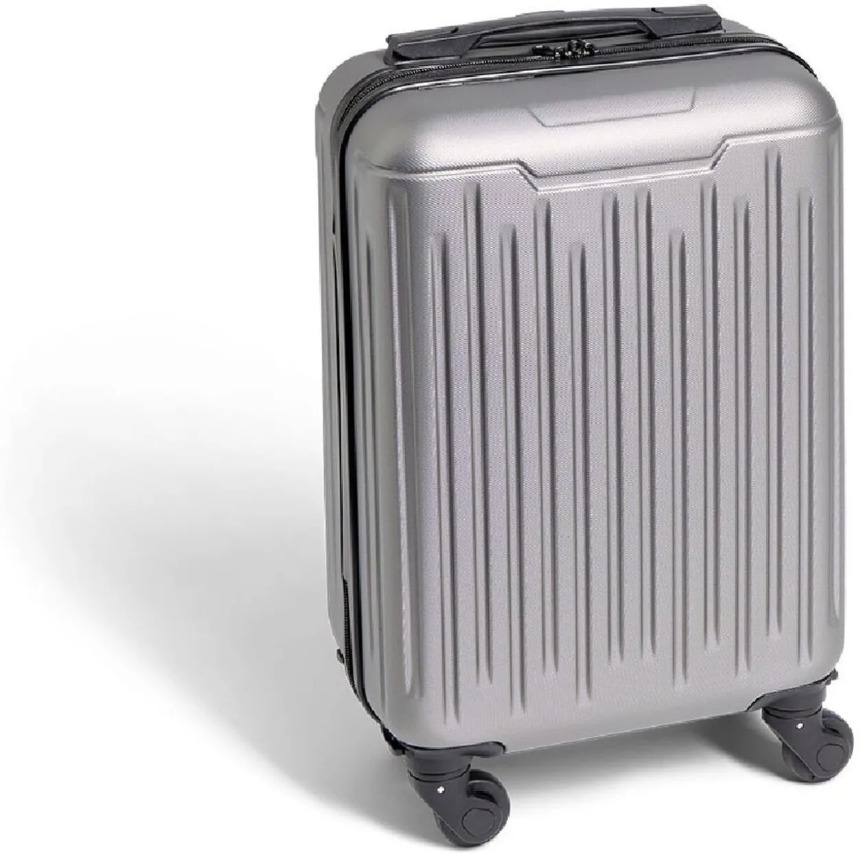 Valise cabine low cost 26L avec 4 roues amovibles gris H51cm
