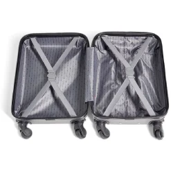 Valise cabine low cost 26L avec 4 roues amovibles gris H51cm