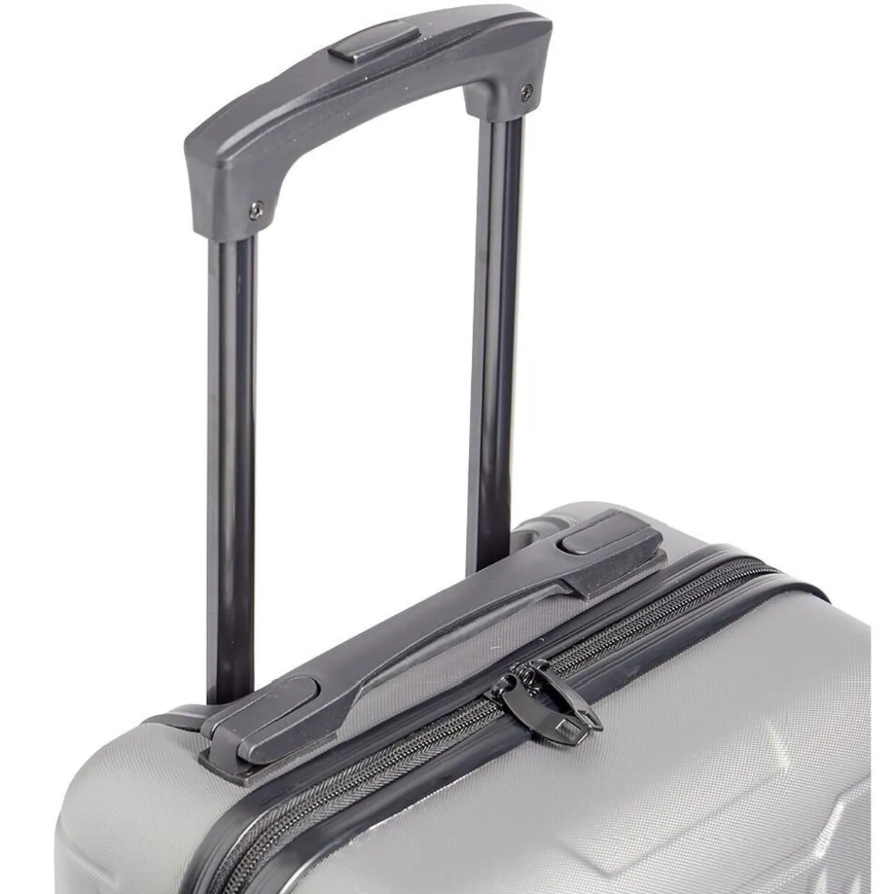 Valise cabine low cost 26L avec 4 roues amovibles gris H51cm
