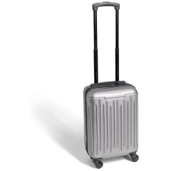 Valise cabine low cost 26L avec 4 roues amovibles gris H51cm