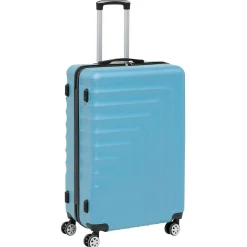 Valise cabine rigide bleu Grand modèle 51x28xH77cm 91L