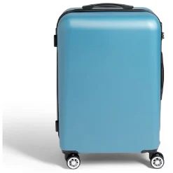 Valise cabine rigide trolley 4 roulettes modèle moyen 65L bleu