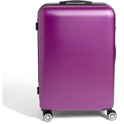 Valise cabine rigide trolley 4 roulettes grand modèle 104L violet