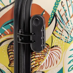 Valise cabine rigide trolley 4 roulettes 37L feuillage multicolore