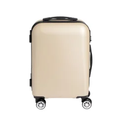Valise cabine rigide trolley 4 roulettes 37L couleur ivoire