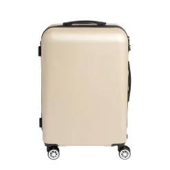 Valise cabine rigide trolley 4 roulettes 65L couleur ivoire