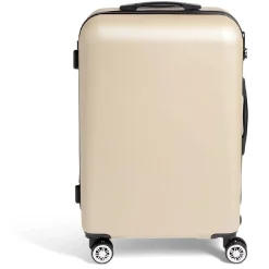 Valise cabine rigide trolley 4 roulettes 65L couleur ivoire