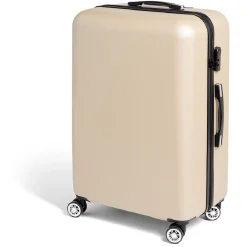 Valise cabine rigide trolley 4 roulettes 104L couleur ivoire