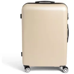Valise cabine rigide trolley 4 roulettes 104L couleur ivoire