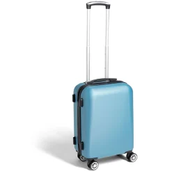 Valise cabine rigide trolley 4 roulettes 37L bleu
