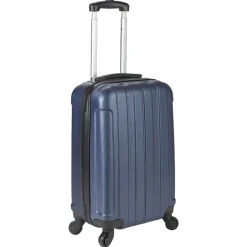 Valise cabine trolley bleue et sac de sport noir