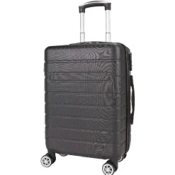 Valise rigide 4 roues 38L ABS noir L.56 cm