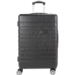 Valise rigide 4 roues 60L ABS noir L.66 cm
