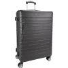 Valise rigide 4 roues 91L ABS noir L.77 cm