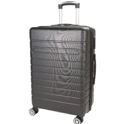 Valise rigide 4 roues 60L ABS noir L.66 cm
