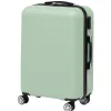 Valise rigide trolley cadenas intégré plastique ABS vert 45x26,5xH65cm