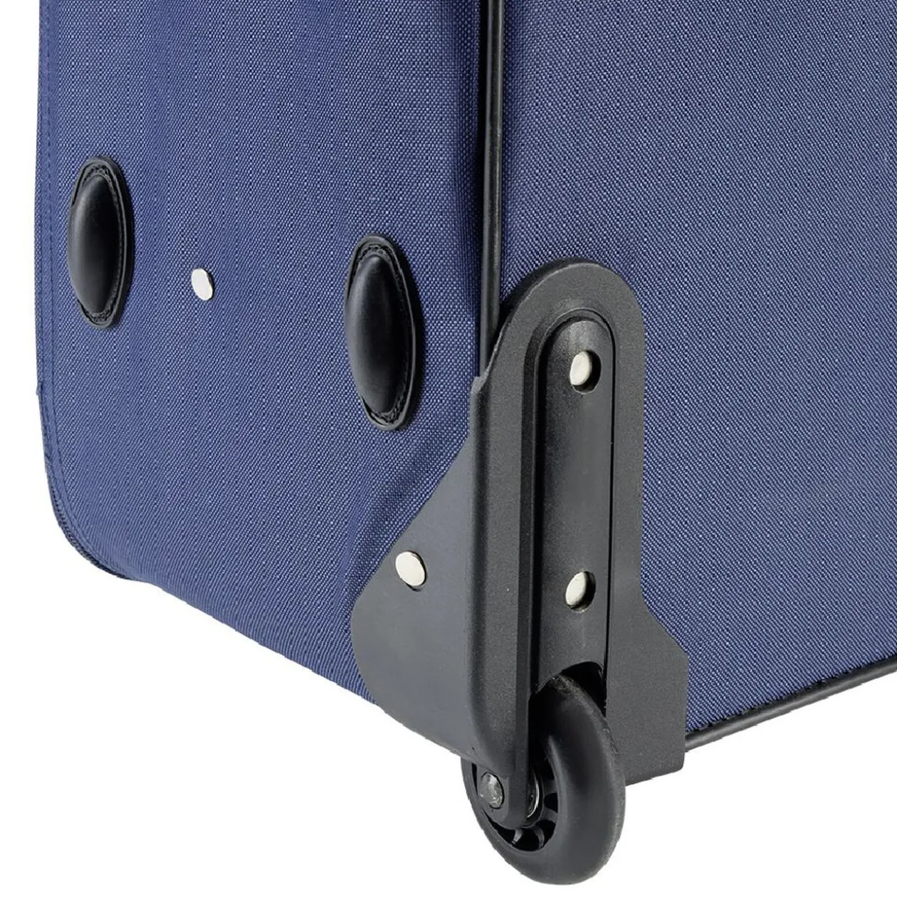 Valise souple 4 roues bleu H.75 cm