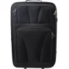 Valise souple 4 roues bleu H.65 cm