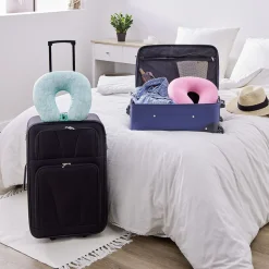 Valise souple 4 roues bleu H.65 cm