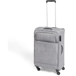 Valise souple 50L polyester gris 42x24,5xH68cm