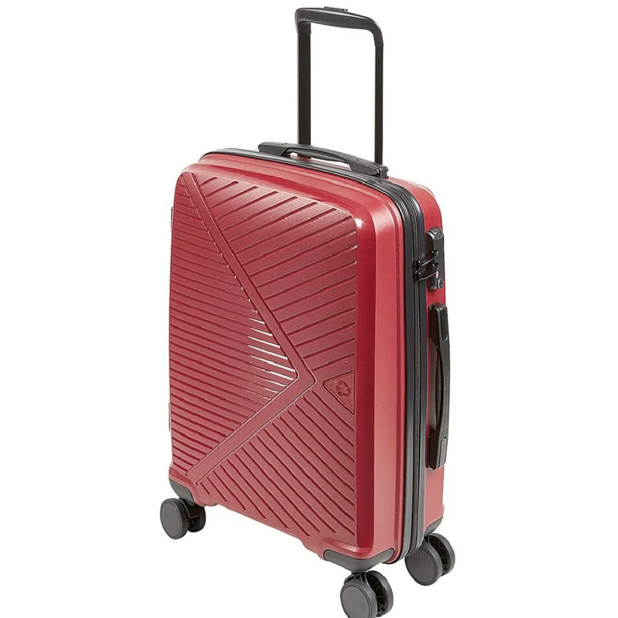 Valise sur roulettes rouge H56 cm