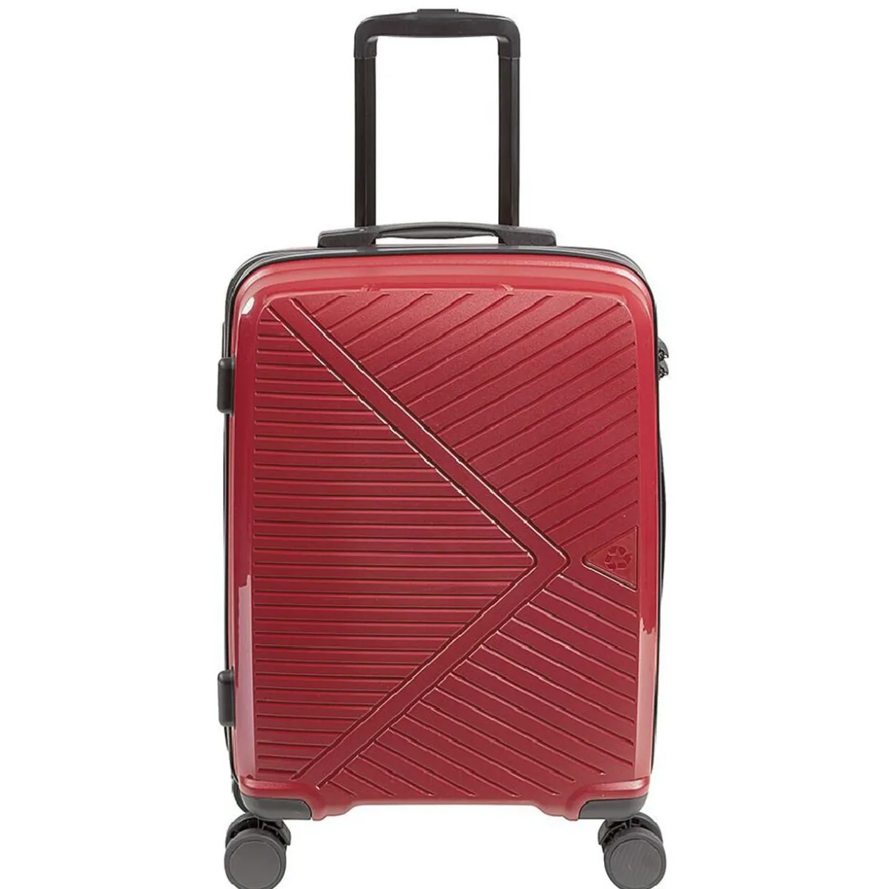 Valise sur roulettes rouge H56 cm