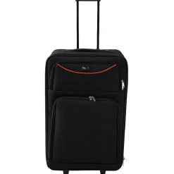 Valise trolley à roulette souple bleu marine L