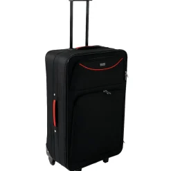 Valise trolley à roulette souple bleu marine L