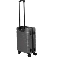 Valise trolley ABS rigide 4 roues gris H50cm
