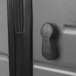 Valise trolley ABS rigide 4 roues gris H50cm