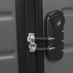 Valise trolley ABS rigide 4 roues gris H50cm