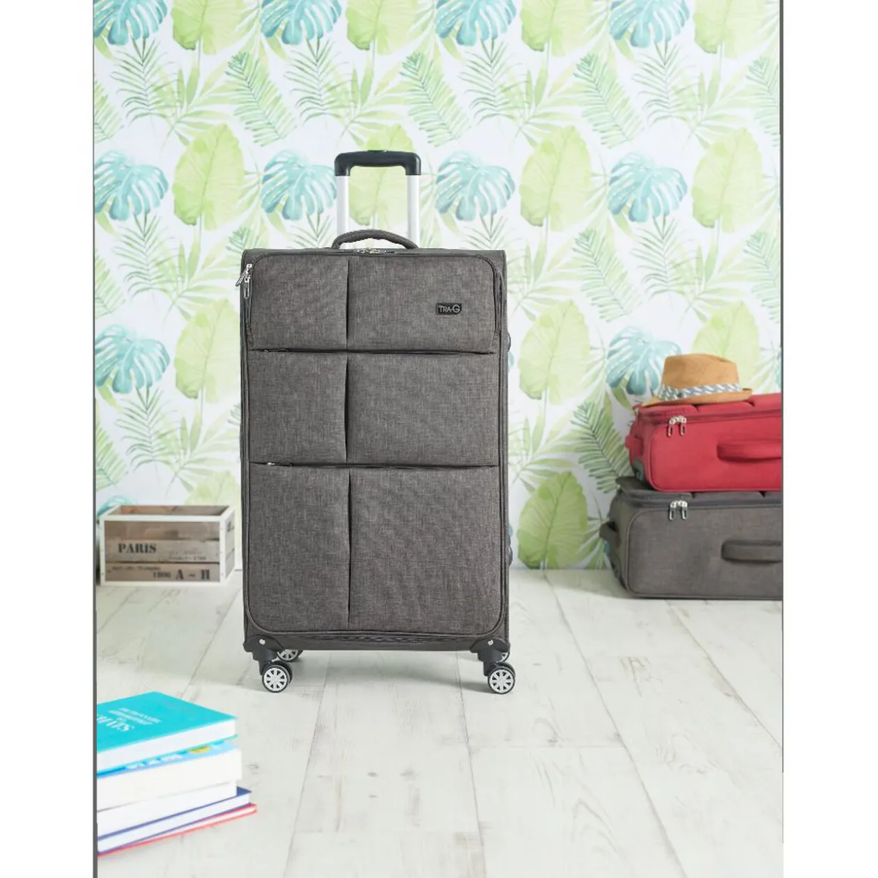 Valise trolley grise