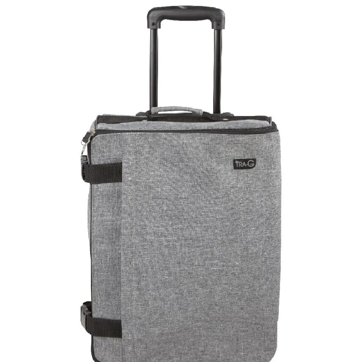 Valise trolley pliable grise et noire