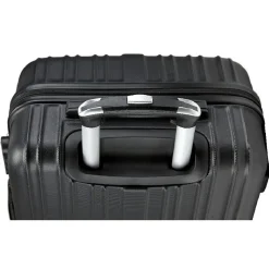 Valise trolley rectangulaire noire à roulettes