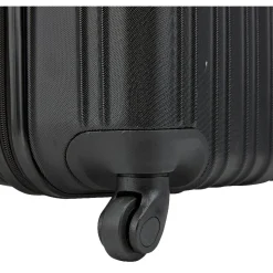 Valise trolley rectangulaire noire à roulettes