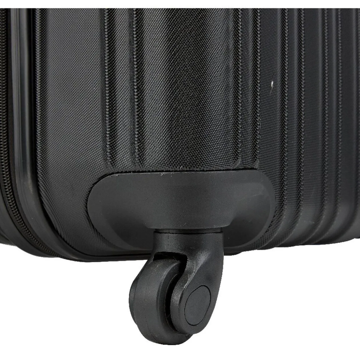 Valise trolley rectangulaire noire à roulettes