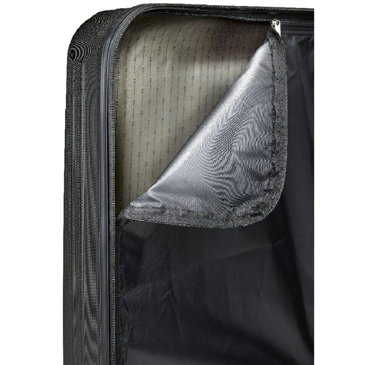 Valise trolley rectangulaire noire à roulettes