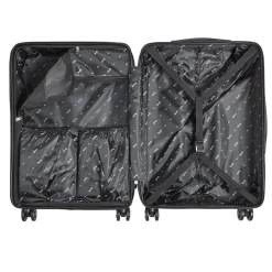 Valise trolley rigide 4 roues bleu marine L. 60 cm