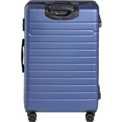 Valise trolley rigide 4 roues bleu marine L. 70 cm