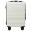 Valise trolley rigide 4 roues blanche 50cm