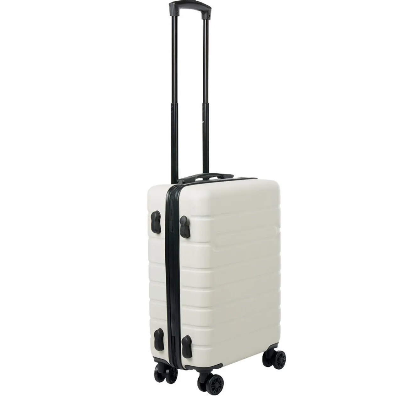 Valise trolley rigide 4 roues blanche 50cm