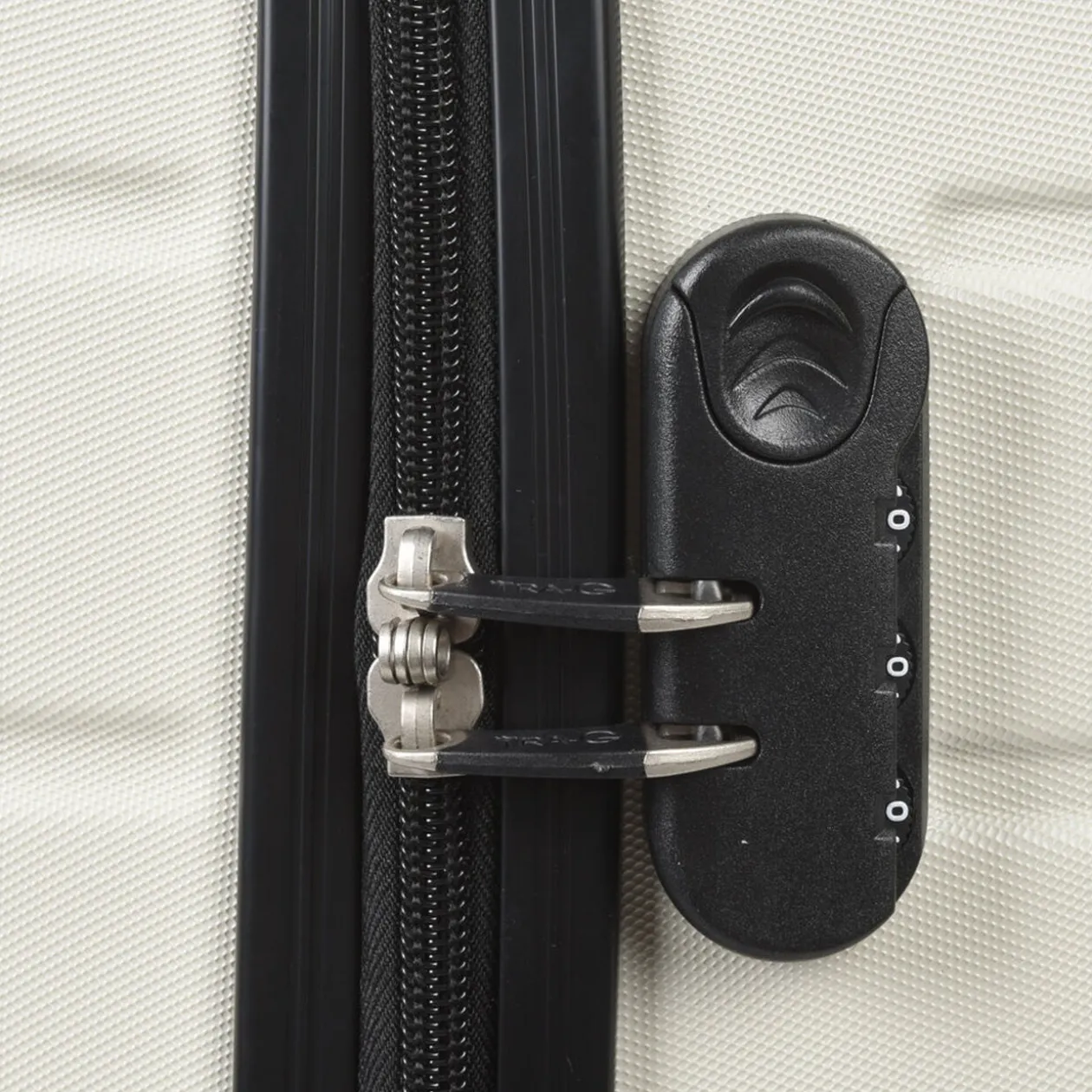 Valise trolley rigide 4 roues blanche 50cm