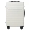 Valise trolley rigide 4 roues blanche 60cm