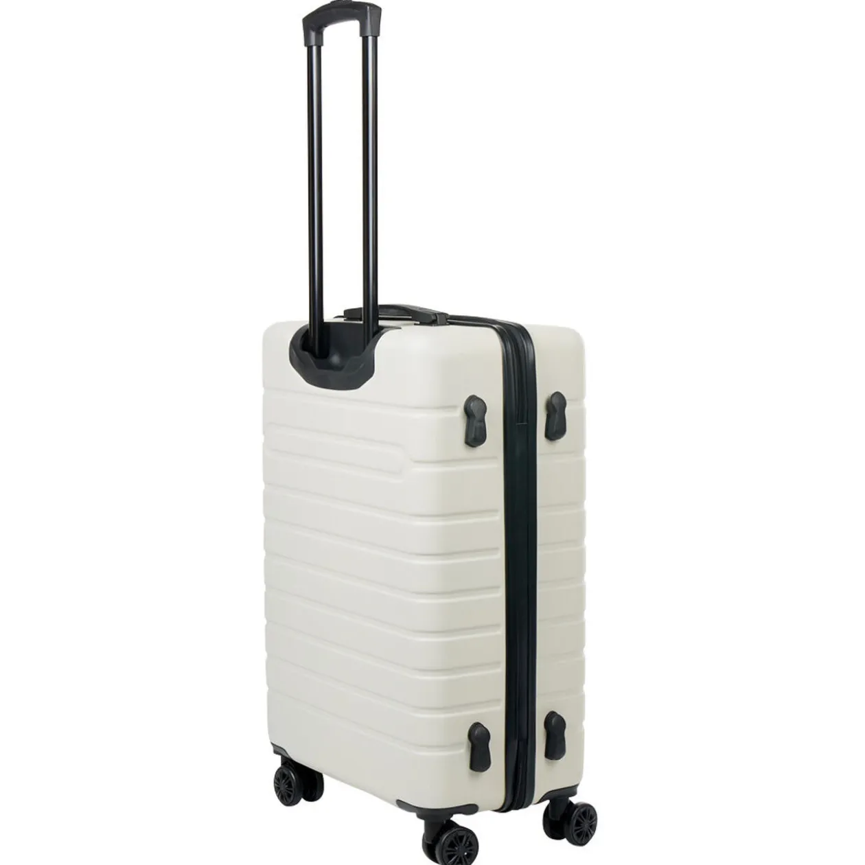 Valise trolley rigide 4 roues blanche 60cm