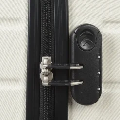 Valise trolley rigide 4 roues blanche 60cm