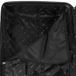 Valise trolley rigide 4 roues blanche 70cm