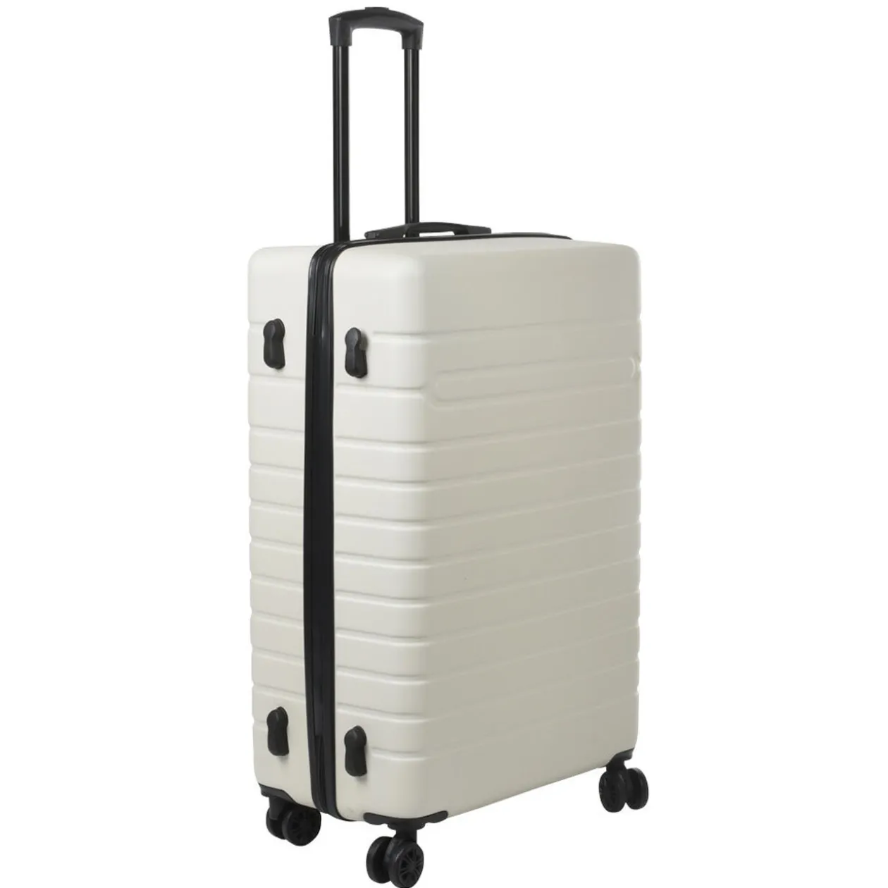 Valise trolley rigide 4 roues blanche 70cm