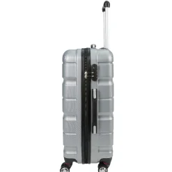 Valise trolley rigide abs gris argenté H60 cm