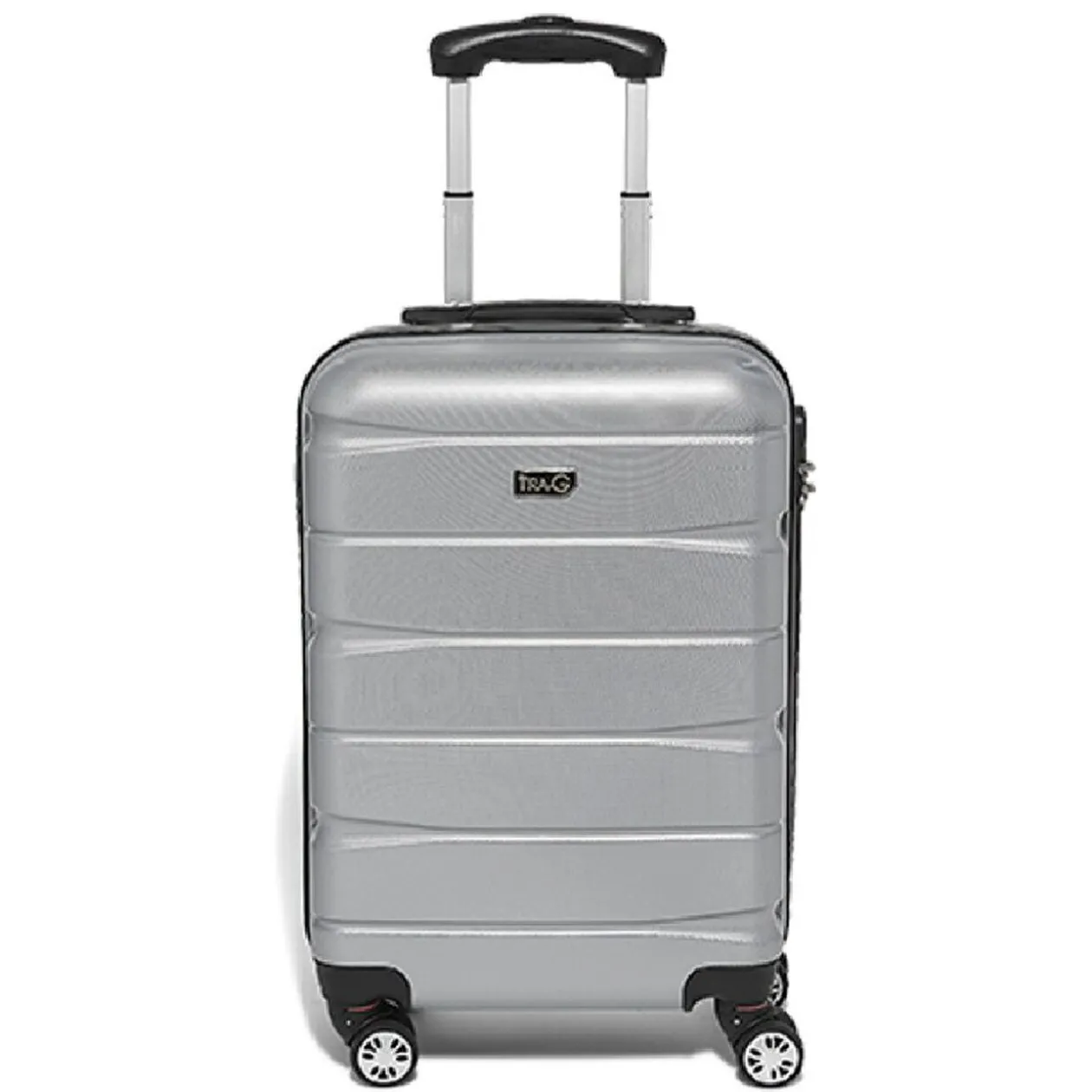 Valise trolley rigide abs gris argenté H50 cm