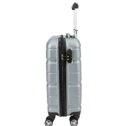 Valise trolley rigide abs gris argenté H50 cm